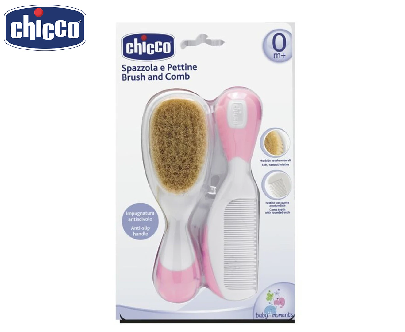 Chicco Brush & Comb Haircare Set - Pink