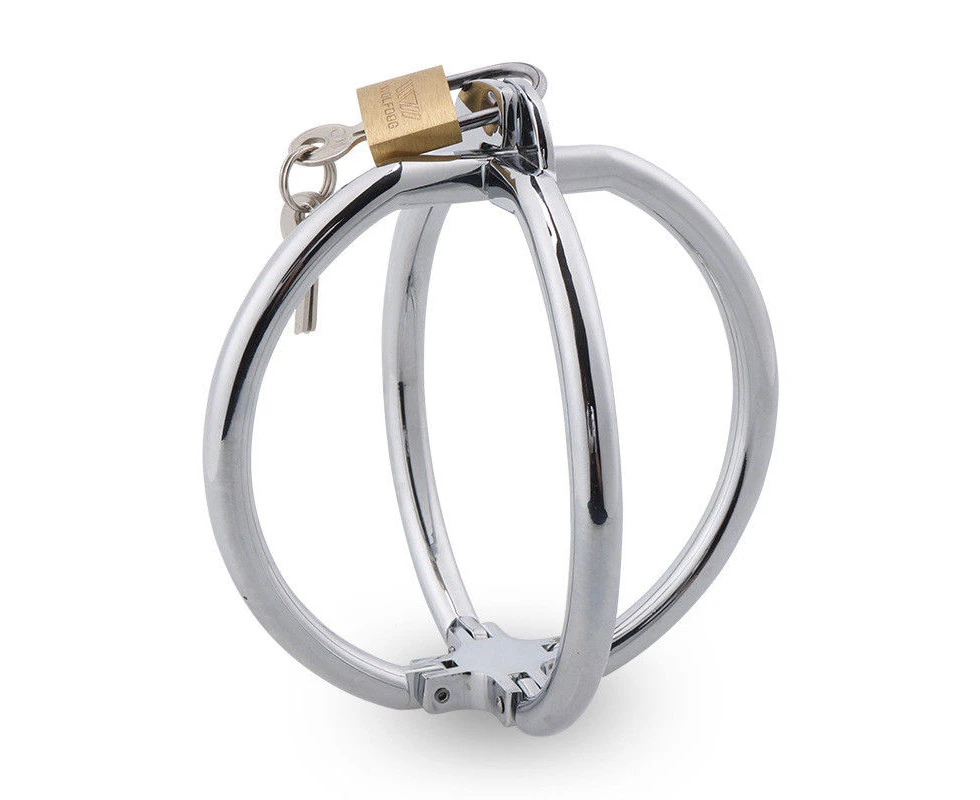 BDSM Alloy Metal Fetish Handcuffs & Wrist Cuffs Set + Padlock