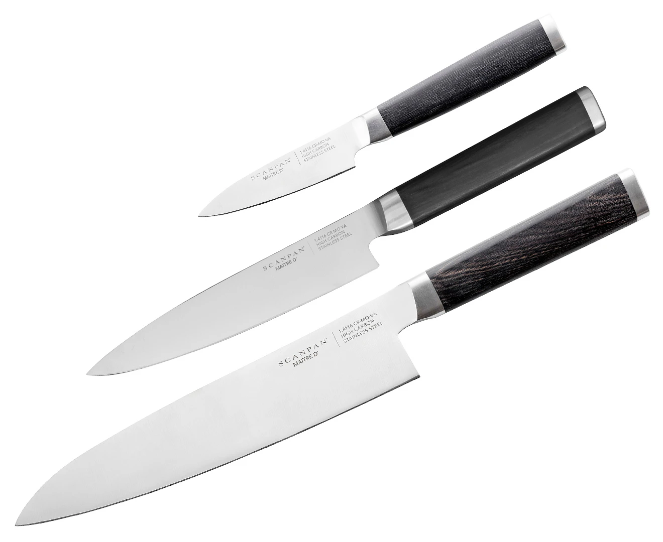 Scanpan Maitre D' 7pc Knife/Knives Block Set Stainless Steel Kitchen  Cutlery