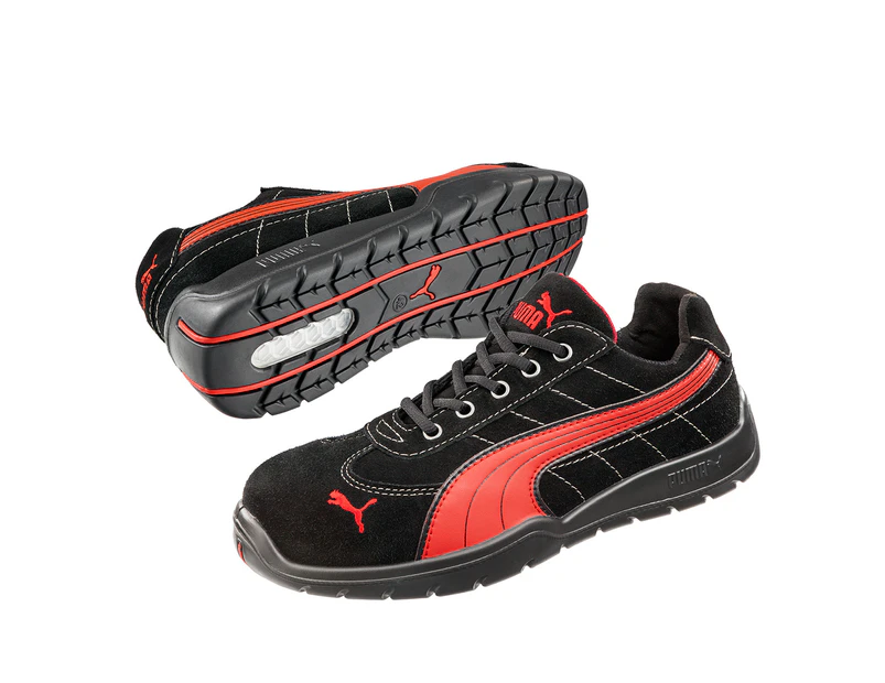 Puma Safety Men's Silverstone Safety Shoes - Black and Red