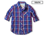 Just Jack Youth Boys' Multi-Check Shirt - Red & Navy