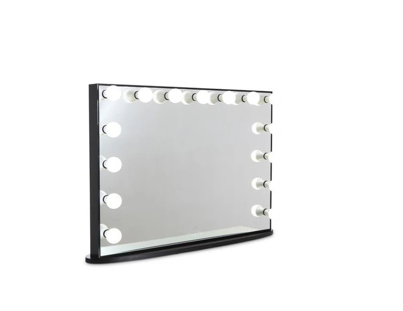 XL Frameless Hollywood Makeup Mirror with LED Lights & Sensor Touch Dimmer (Black)