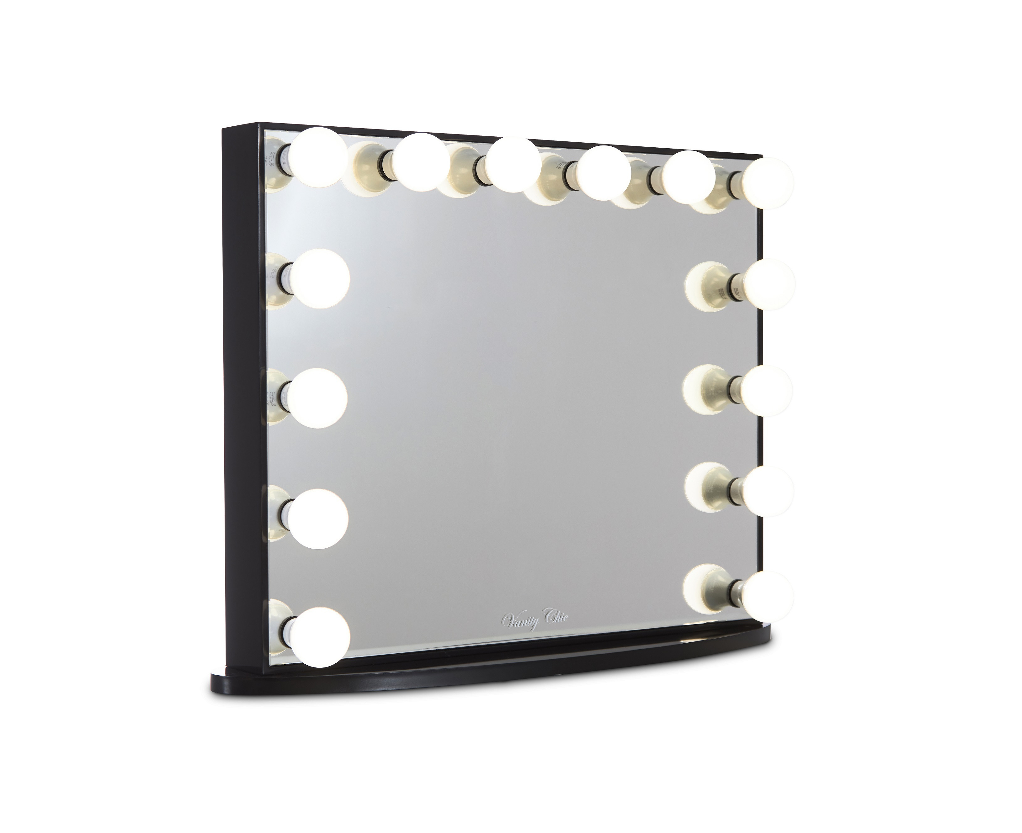 Large Frameless Hollywood Makeup Mirror With Led Lights (black) 