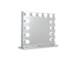 Large Frameless Mirrored Hollywood Makeup Mirror with Sensor Dimmer 1