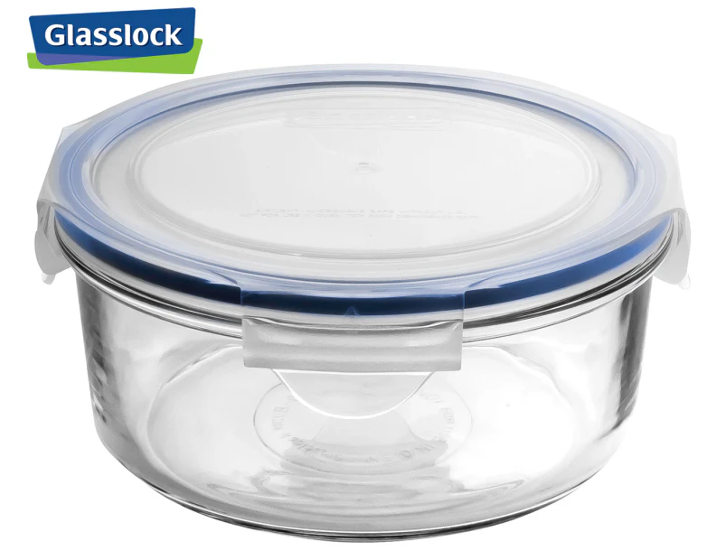 Glasslock 920mL Round Oven Safe Glass Container w/ Snaplock Lid