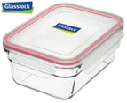 Glasslock 970mL Rectangle Oven Safe Glass Container w/ Snaplock Lid