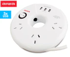 Aiwa 3-Outlet Surge-Protected Power Board