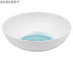 Ecology 18.5cm Watercolour Bowl - Aqua/White