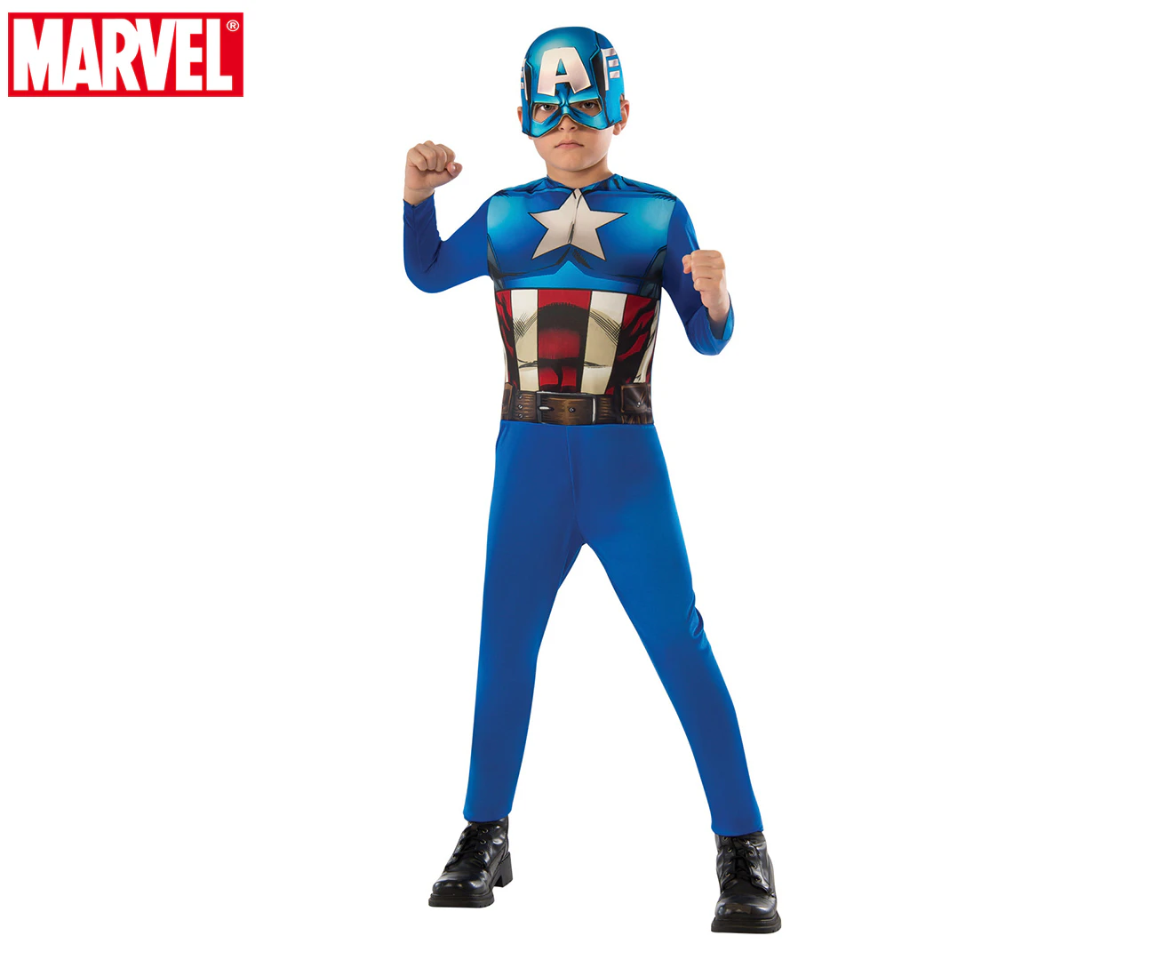 Marvel Kids' Captain America Classic Hero Costume - Multi