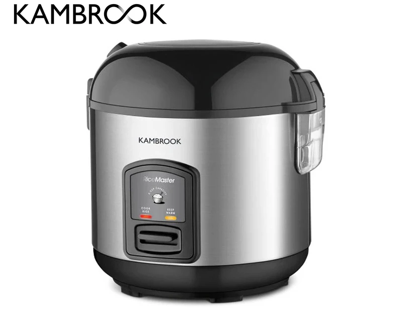 Kambrook Rice Master 5 Cup Rice Cooker and Steamer - Silver KRC405BSS