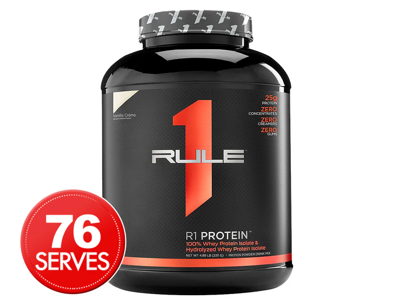 RULE 1 R1 Protein Isolate Powder 76 Servings Vanilla Crème 2.3kg