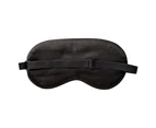 Dilly's Collections Luxurious Satin Travel Sleep Mask Elasticated Strap Soft Padded with Case - Black