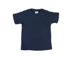 Kids Childrens Boys Girls Plain T Shirt 100% Cotton  - Navy