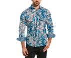 Robert Graham Men's  Tooker Woven Shirt - Blue