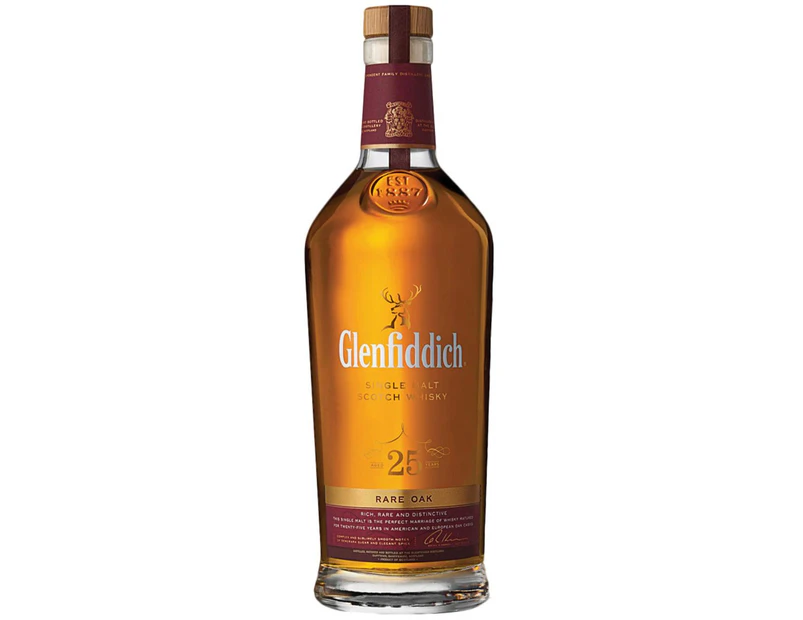 Glenfiddich 25 Year Old Rare Oak 700mL Bottle