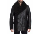Dolce & Gabbana Black Lambskin Leather Jacket Trenchcoat Men Clothing Jackets