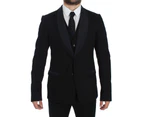 Dolce & Gabbana Black Torero Slim Fit Stretch Blazer Clothing Men Blazers