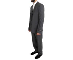 Dolce & Gabbana Gray Wool Stretch Slim Fit GOLD Suit Men Clothing Suits