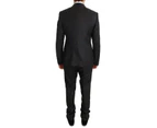 Dolce  Gabbana Brown Wool Double Breasted Slim Fit Suit