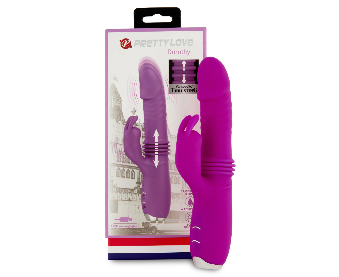 Pretty Love Dorothy Rechargeable Rabbit Vibrator - Purple