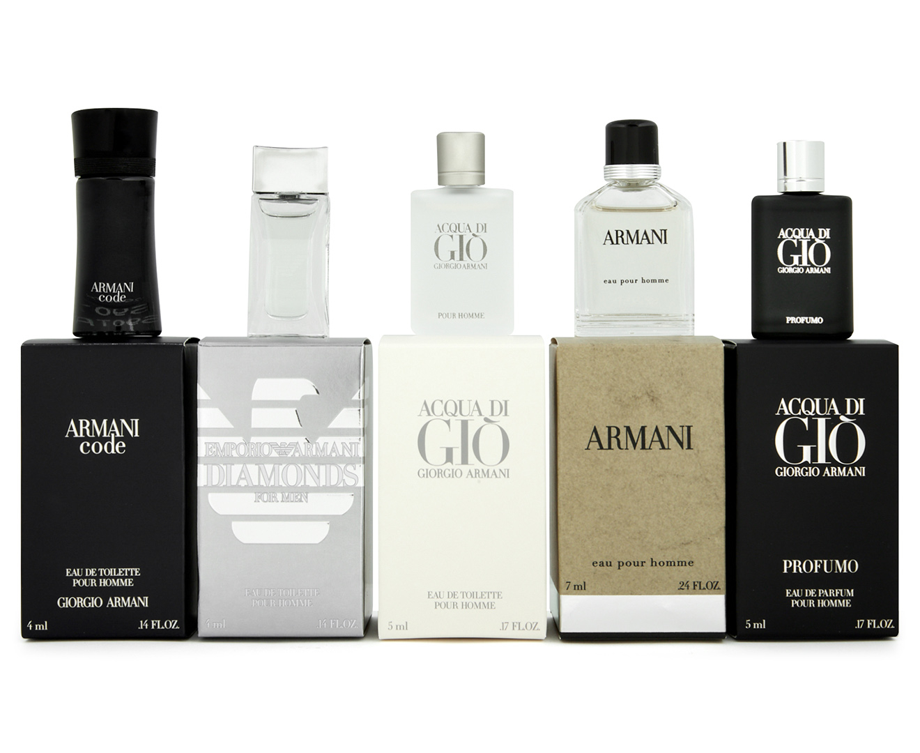 Giorgio Armani The Men's Collection Mini 5-Piece Perfume Gift Set