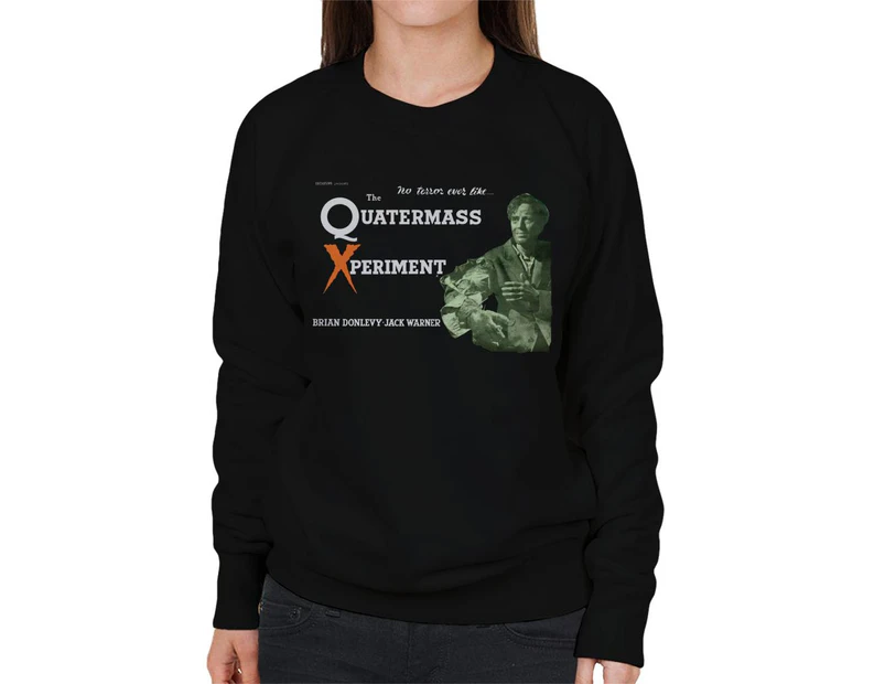 Hammer Horror Films No Terror Like Quatermass Xperiment Women's Sweatshirt - Black