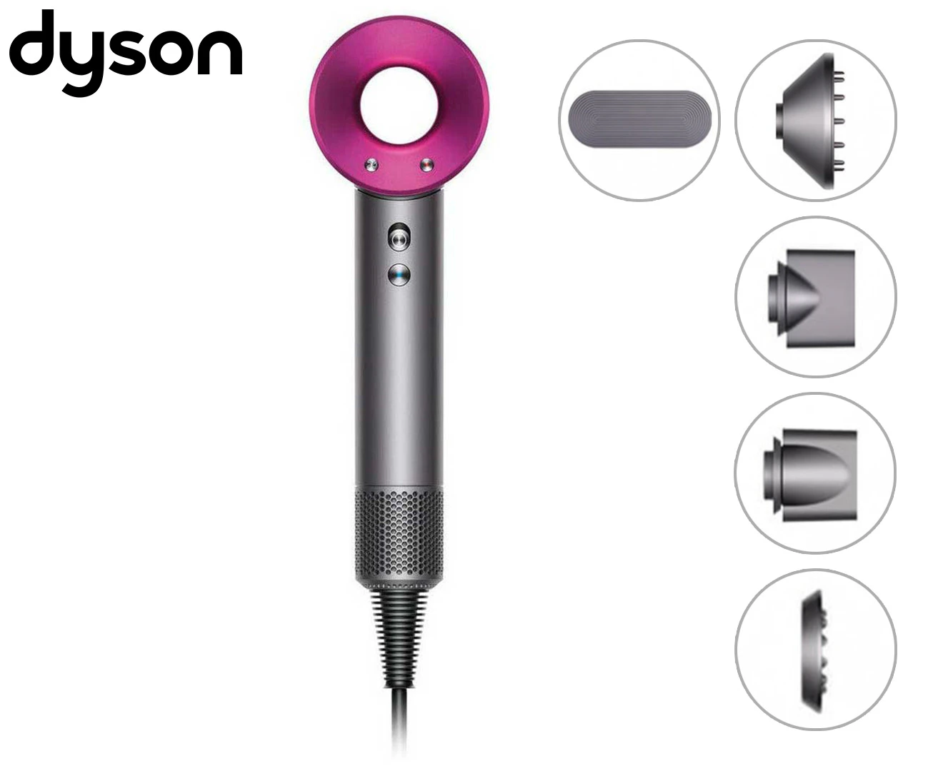 Dyson Supersonic Hair Dryer - Iron/Fuchsia