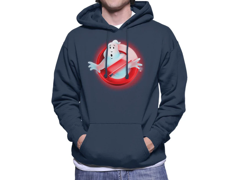 Ghostbusters Red No Ghost Logo Men's Hooded Sweatshirt - Navy Blue