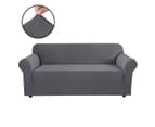 Form Fitted High Stretch Rich Material 1/2/3/ Seater Couch Sofa Slipcover Lounge Covers Chair Covers Furniture Protector Cover, Grey 1