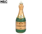 Maine & Crawford Moet Champagne Bottle Decor - Green/Gold