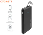 Cygnett ChargeUp Pocket 8000mAh Power Bank w/ Integrated USB-C Cable