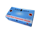 Hi Lift Black Shield Disposable Gloves Powder Free Nitrile Medium 100 pcs
