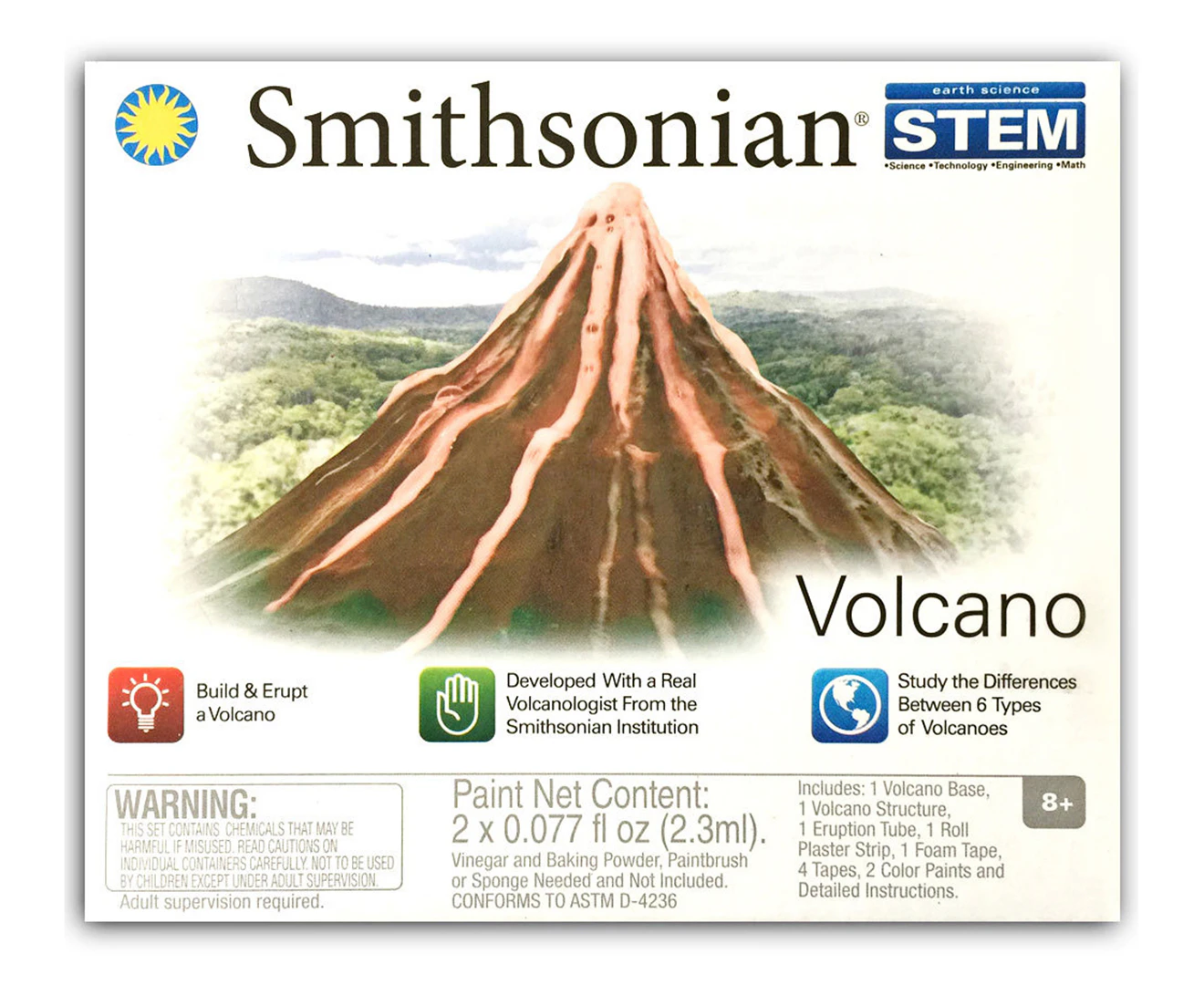 Smithsonian Volcano Eruption Science Kit/Building Toy/Build & Erupt/Kids 8yr+