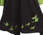 The Wizard Of Oz Kids' Wicked Witch Of The West Deluxe Costume - Black/Green