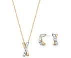 Mestige Braylee Necklace & Earrings Set w/ Swarovski® Crystals - Gold