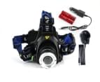 Raylight Headlamp Headlight LED Torch CREE XM-L T6 Zoomable Rechargeable 2X 18650 Batteries 1