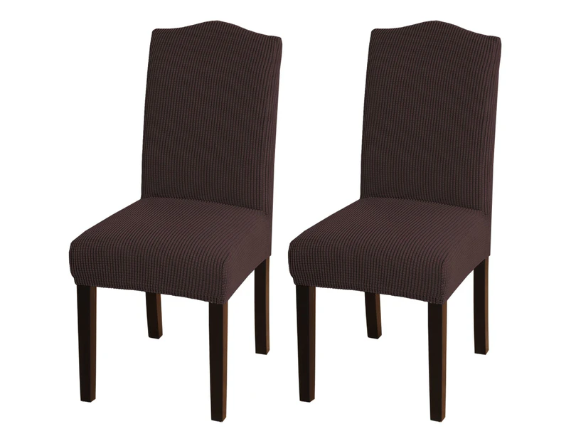 Dining Room Chair Slipcovers Super Stretch Removable Washable Dining Chair Covers - Brown