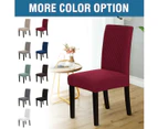 Dining Room Chair Slipcovers Super Stretch Removable Washable Dining Chair Covers - Burgundy Red