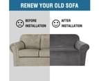 Original Stretch Velvet Plush Sofa Cover Slipcover, Rich Thick Velvet Slip Resistant Stylish Modern Furniture Cover Couch Covers, 1/2/3/4 Seater, Grey - Grey 4