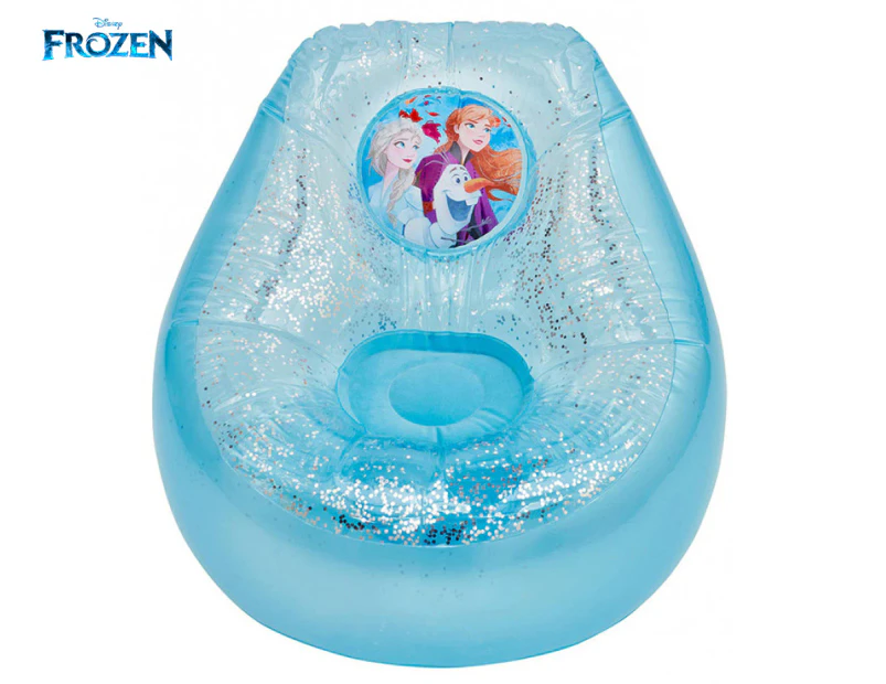 Disney Frozen Kids Inflatable Glitter Chill Chair - Ice Blue