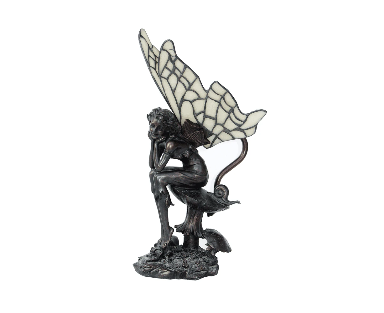 Fairy On Mushroom Art Deco Table Lamp