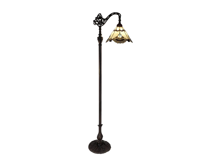 Benita Edwardian Tiffany Floor Lamp Beige