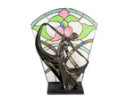 Leadlight Art Deco Table Lamp Floral
