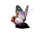 Spotted Butterfly Tiffany Table Lamp Purple