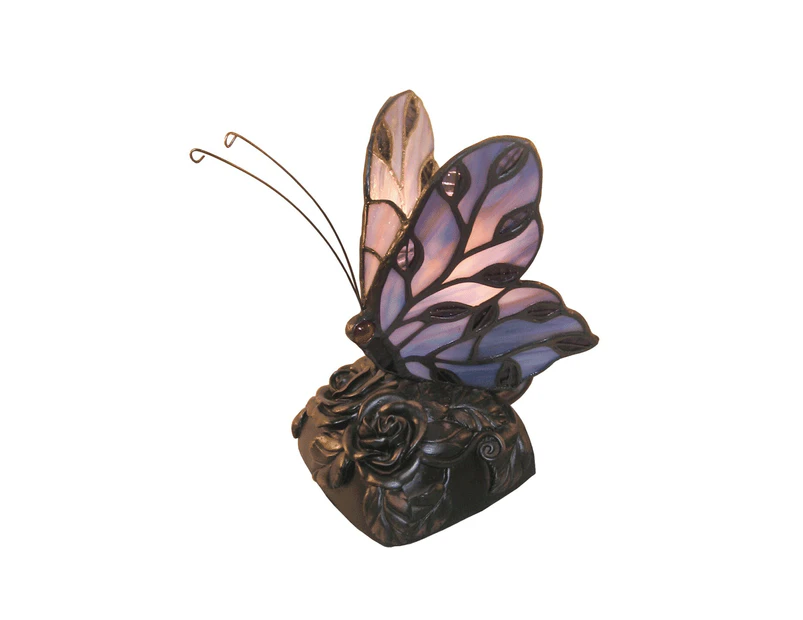 Butterfly Tiffany Table Lamp Blue