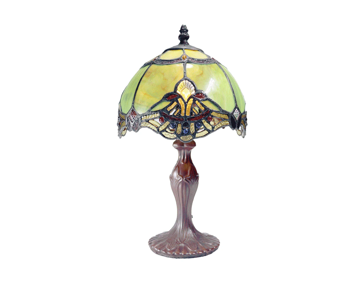 Benita Small Tiffany Table Lamp Jade