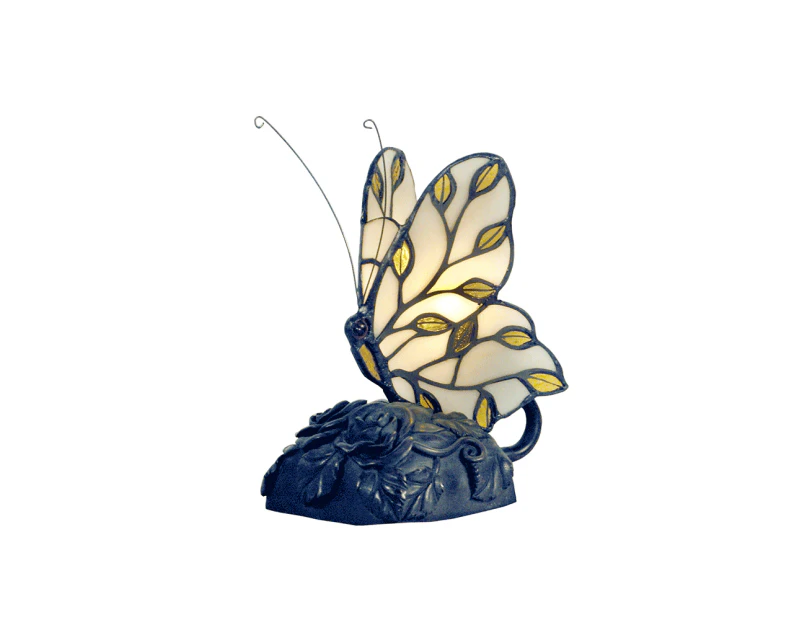 Butterfly Tiffany Table Lamp Beige