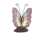 Rose Butterfly Tiffany Table Lamp