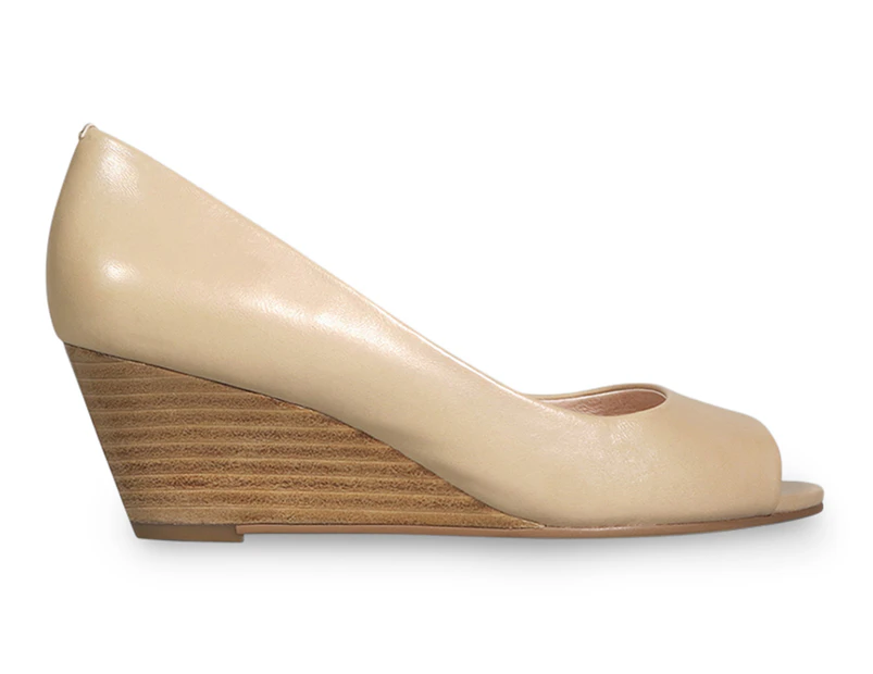 Wittner Women's Mae Leather Wedges - Cosmetic Nude