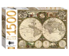 Mindbogglers Gold Vintage World Map 1500-Piece Jigsaw Puzzle